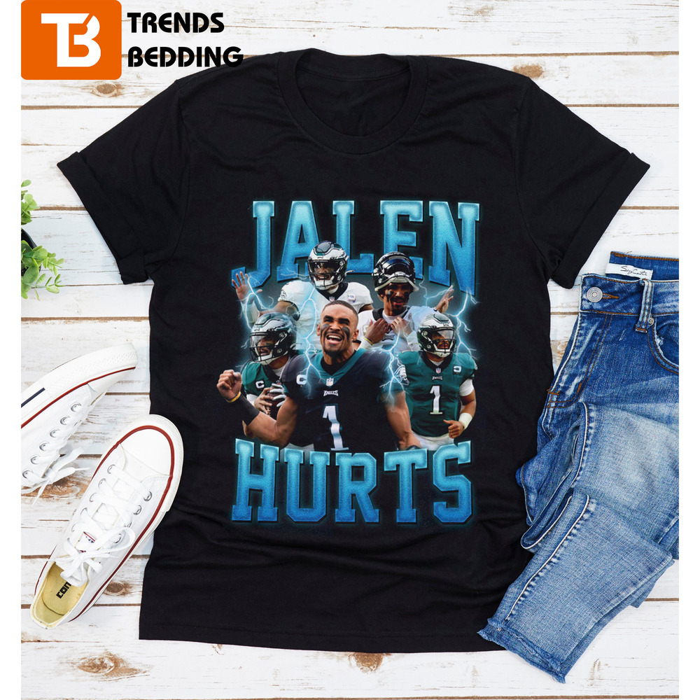 Jalen Hurts Retro Unisex Graphic Tee Shirt For Fan